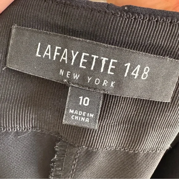 Lafayette 148 New York Pants Womens 10 Black Gramercy Acclaimed Stretch Office - Picture 6 of 10
